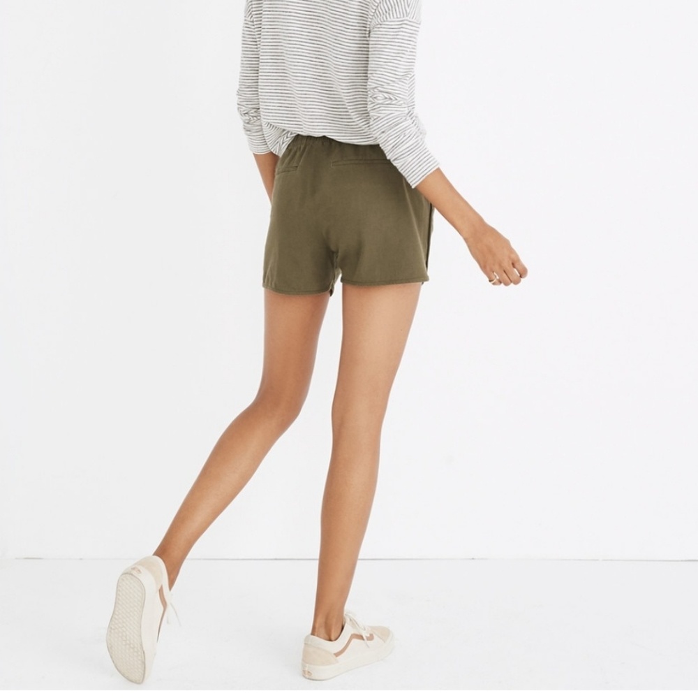 Nwt madewell birch leaf pull on shorts w/ pockets - Picture 2 of 7
